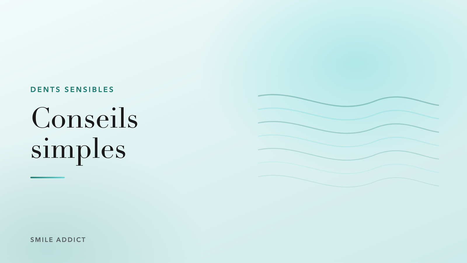 Illustration éditoriale Smile Addict, ondes douces, article de conseils sur les dents sensibles