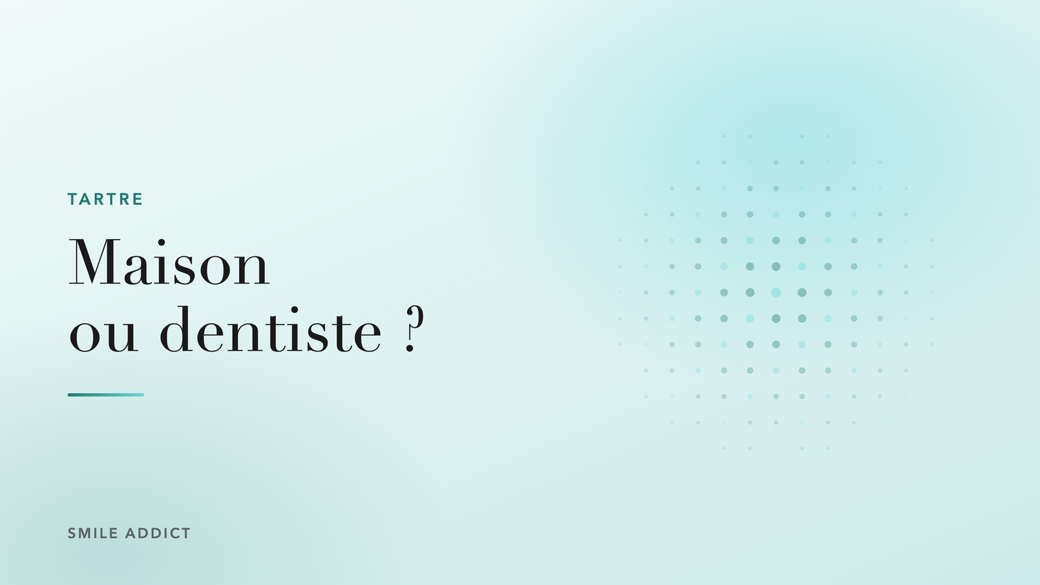Illustration éditoriale Smile Addict, trame de points, article comparant les méthodes pour enlever le tartre