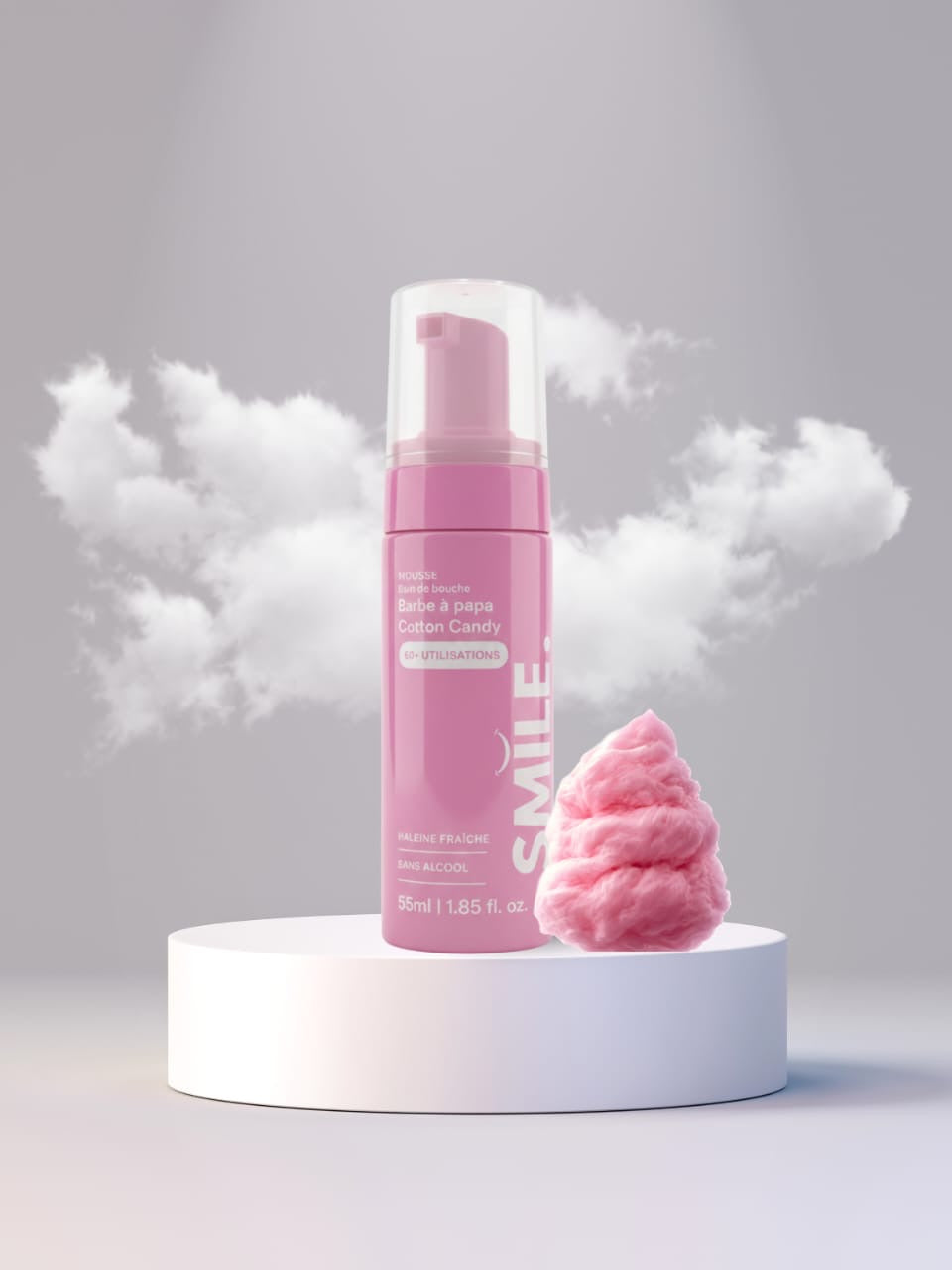 Bain de bouche mousseux Barbe à Papa – Smile Addict | Smile Addict 