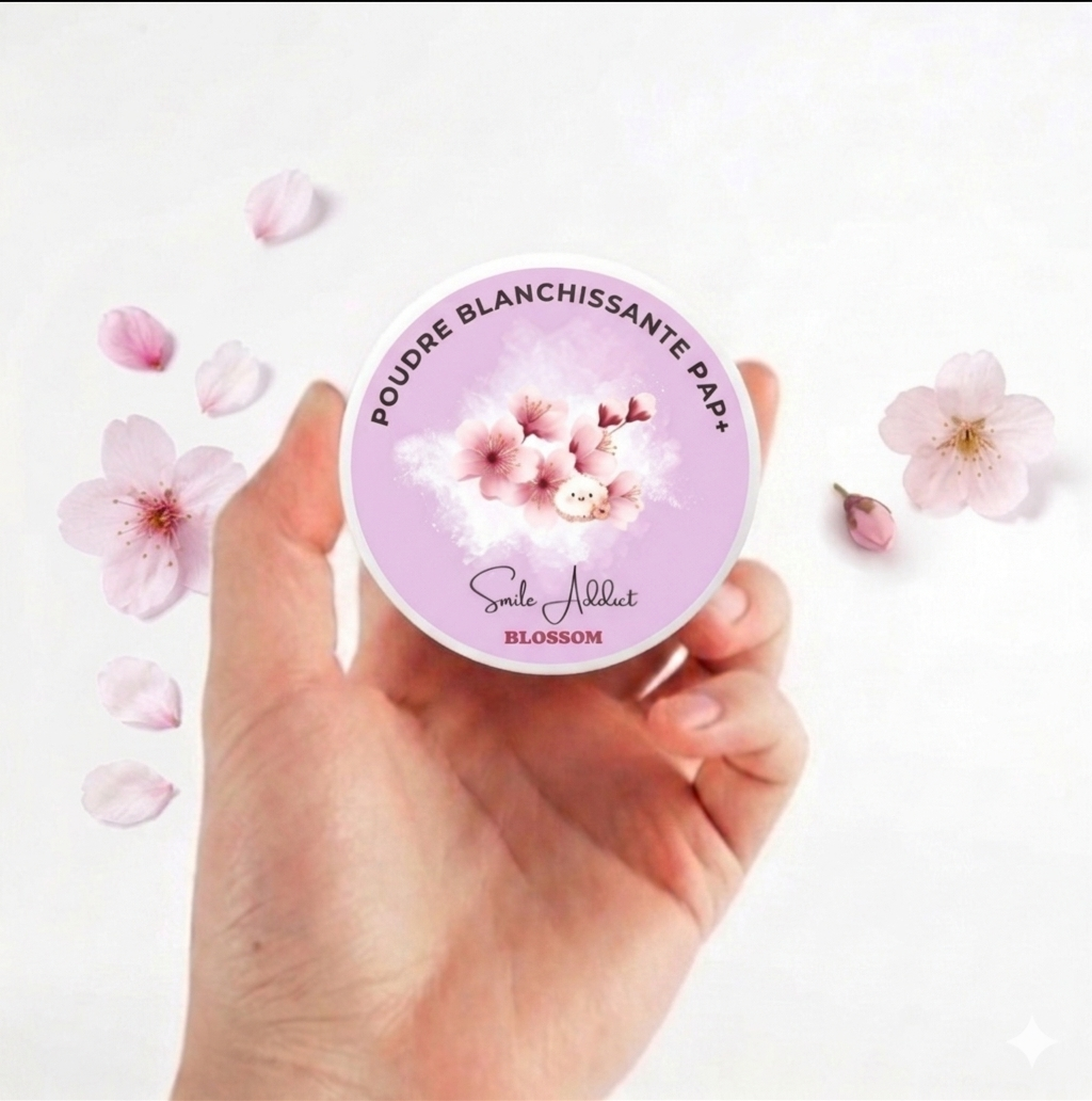 Poudre de Blanchiment Dentaire PAP – Saveur Blossom Fleur de Cerisier | Smile Addict Addict Smile