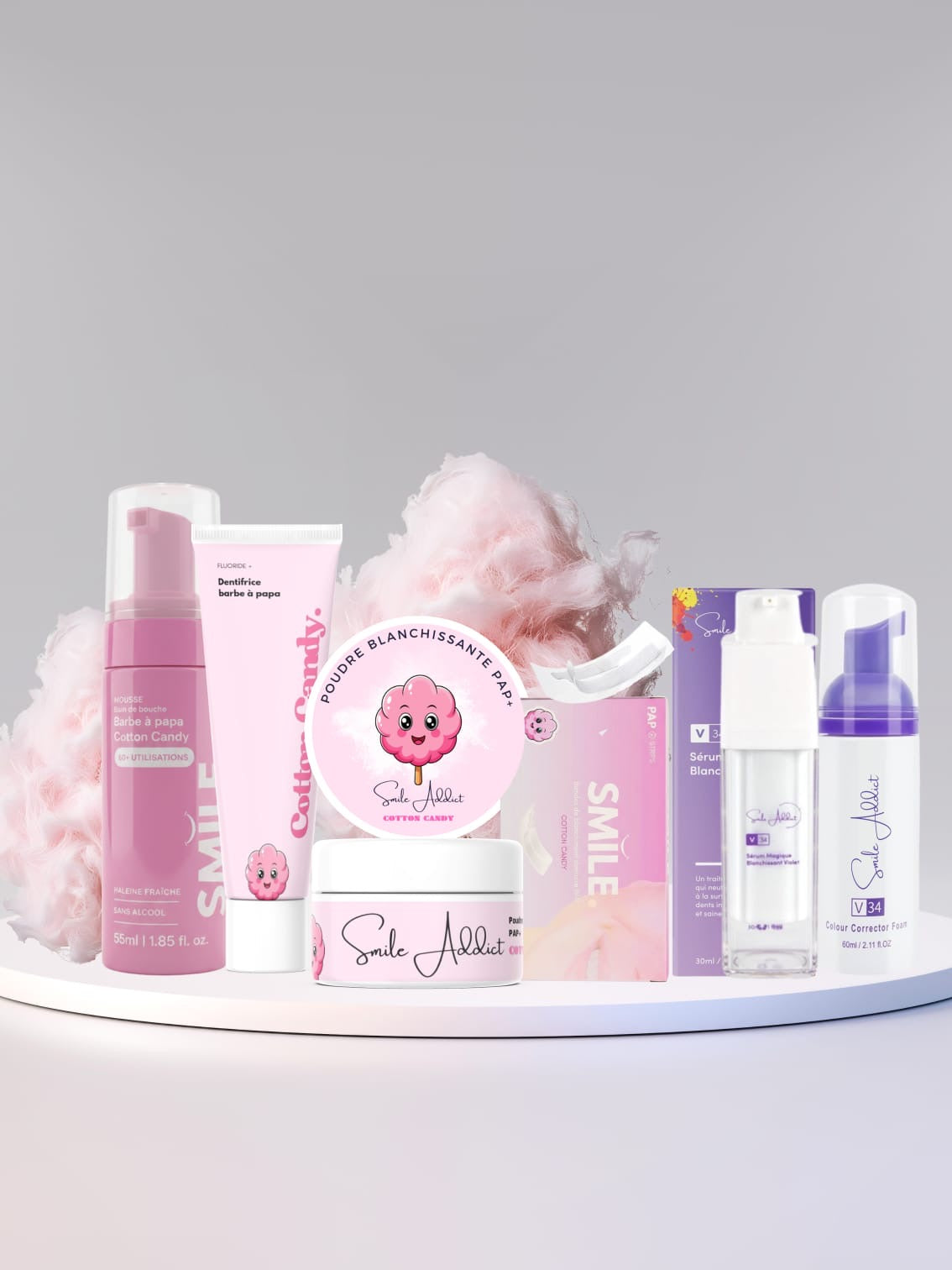 PACK VIP – Coffret Blancheur 6 Produits PAP & V34  Smile Addict