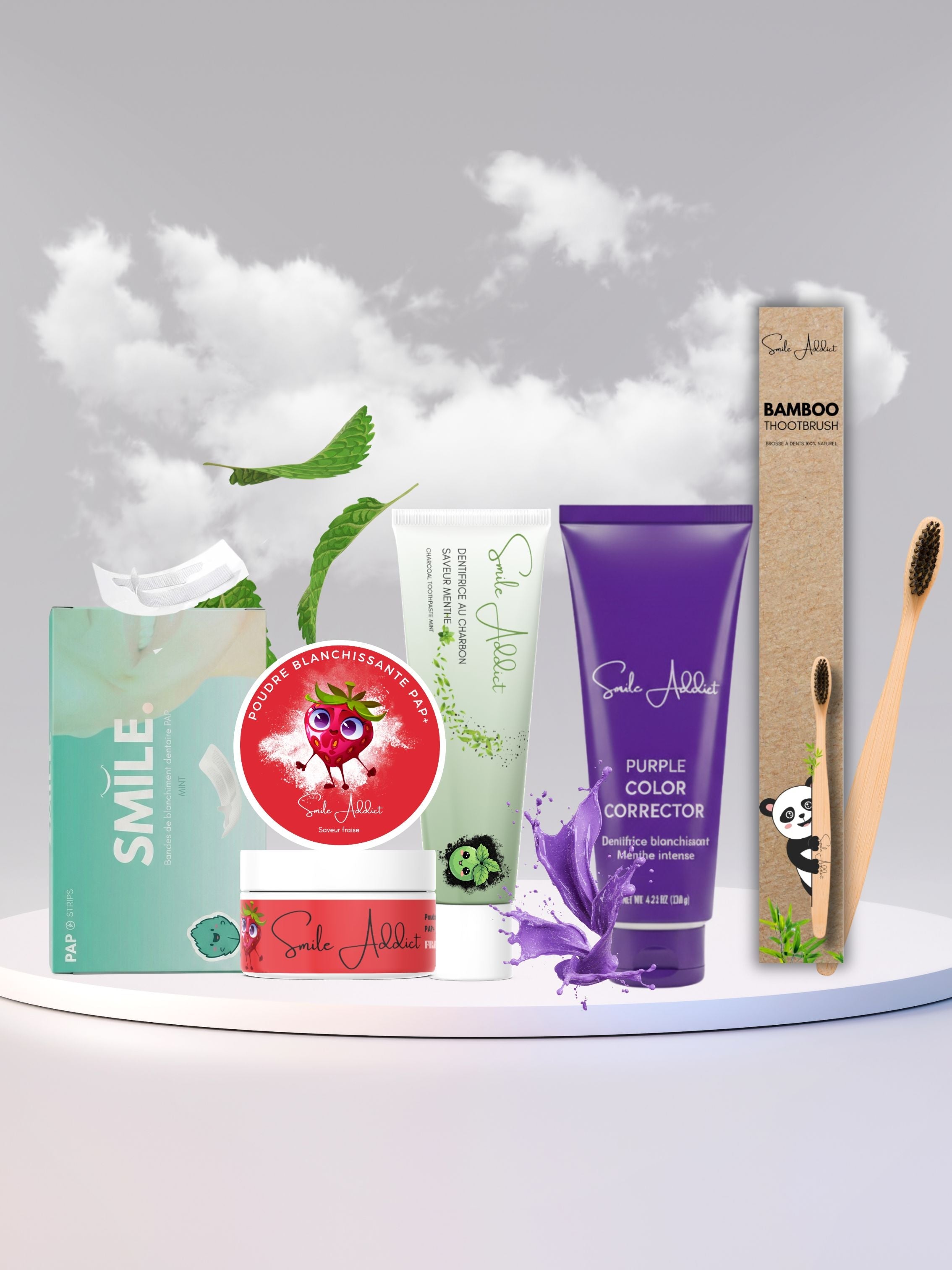 PACK BLANCHEUR INTENSE MENTHE - EFFET BLANC ET FRAICHEUR - SMILE ADDICT Smile Addict