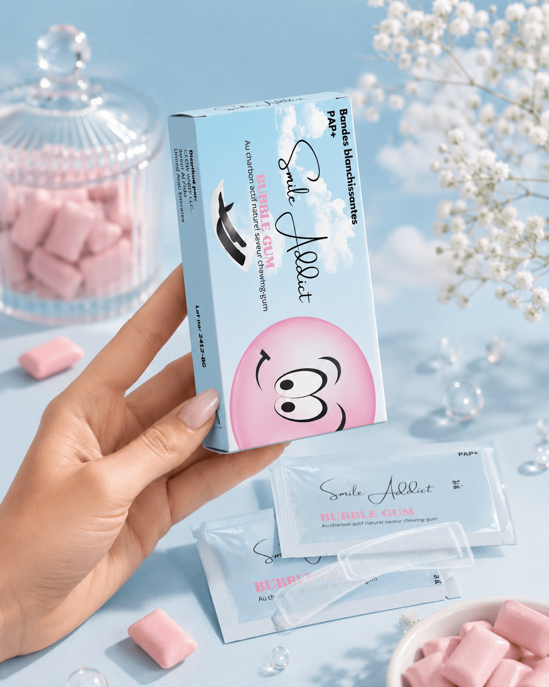 Bandes Blanchissantes Saveur Chewing-gum – PAP+ Sans Perox — résultats blanchiment dentaire | Smile Addict