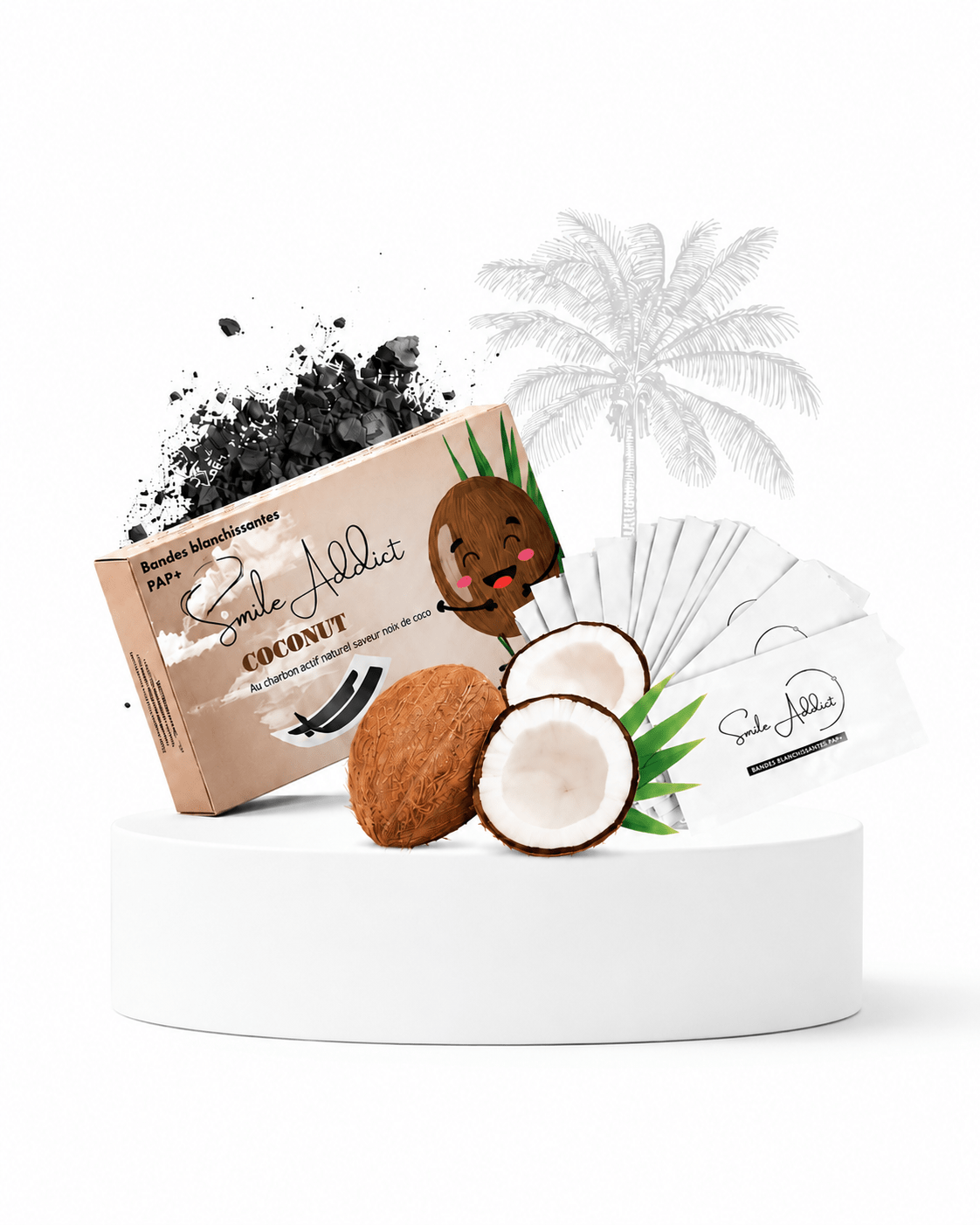 Bandes Blanchissantes - Saveur Noix de Coco — image principale | Smile Addict