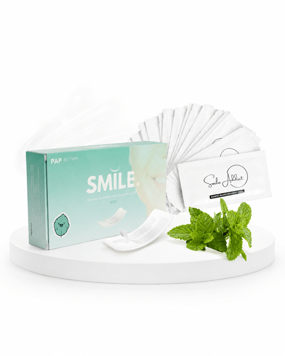 Bandes blanchissantes - Nouvelle formule PAP+ Aromatisées  — vue 16 | Smile Addict