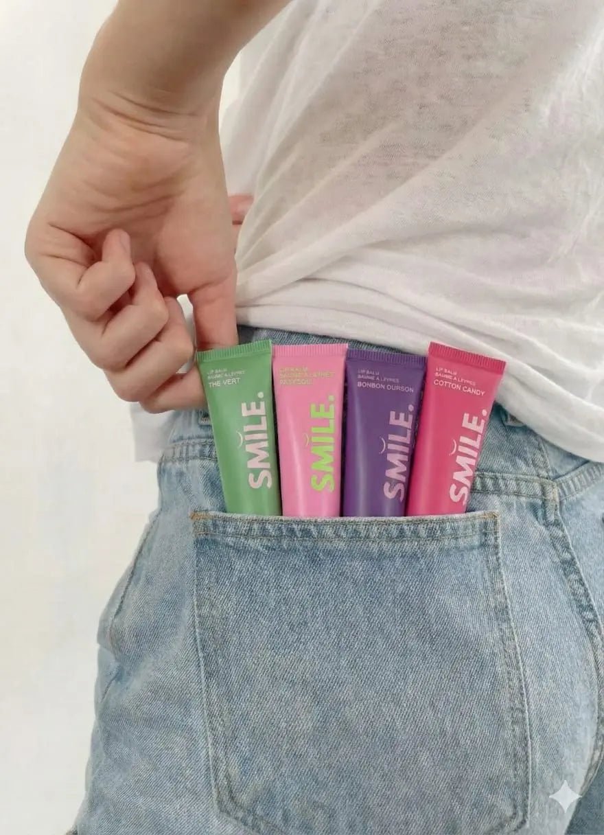 BAUMES A LEVRES HYDRATANTS - LOT DE 4 SAVEURS — résultats blanchiment dentaire | Smile Addict