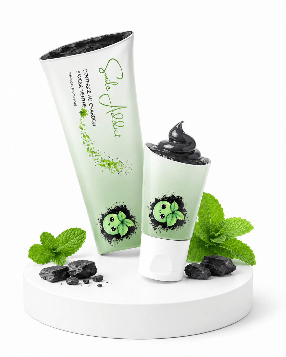 Dentifrice Naturel Menthe au Charbon Actif – Blancheur & S — vue 7 | Smile Addict