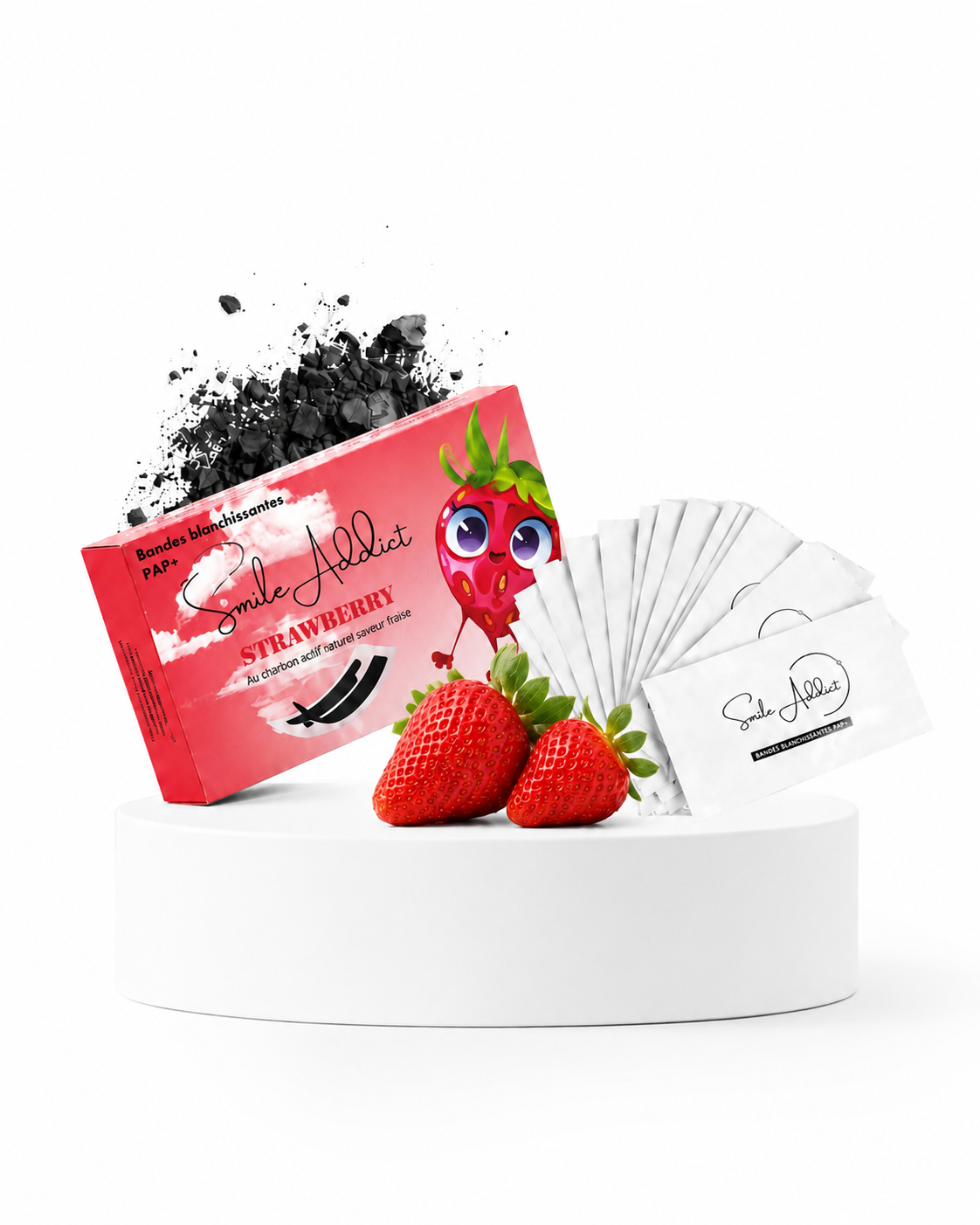Strawberry PAP+ & Charcoal Teeth Whitening Pack – Complete Routine