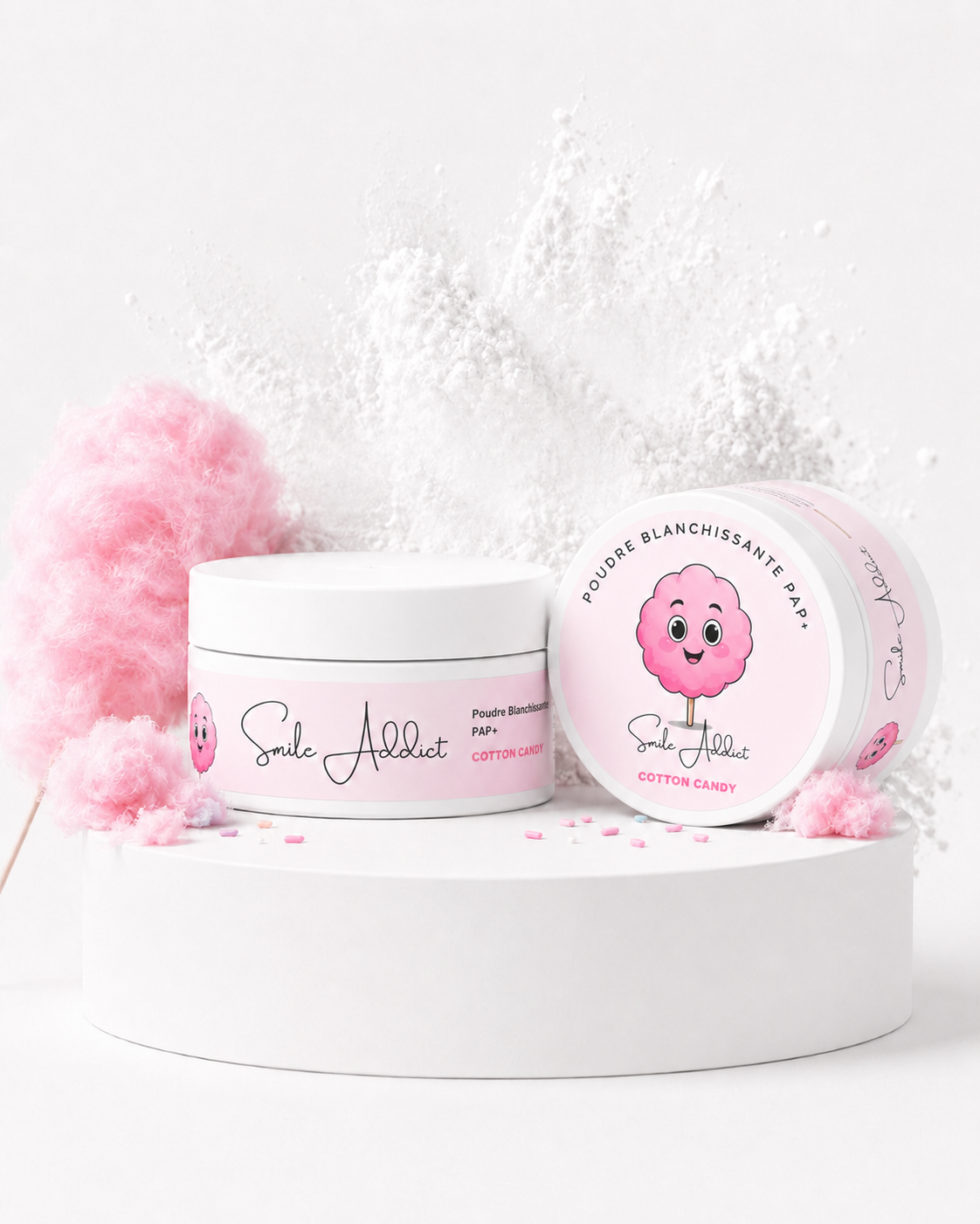 Poudre de Blanchiment Dentaire PAP – Saveur Cotton Candy | Smile Addict