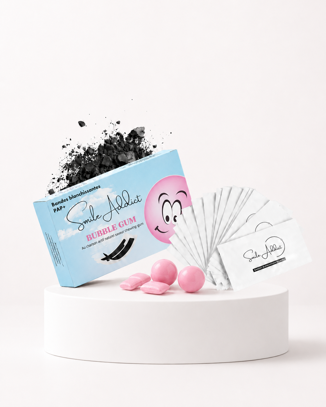 Bandes Blanchissantes Saveur Chewing-gum – PAP+ Sans Peroxyde | Smile Addict