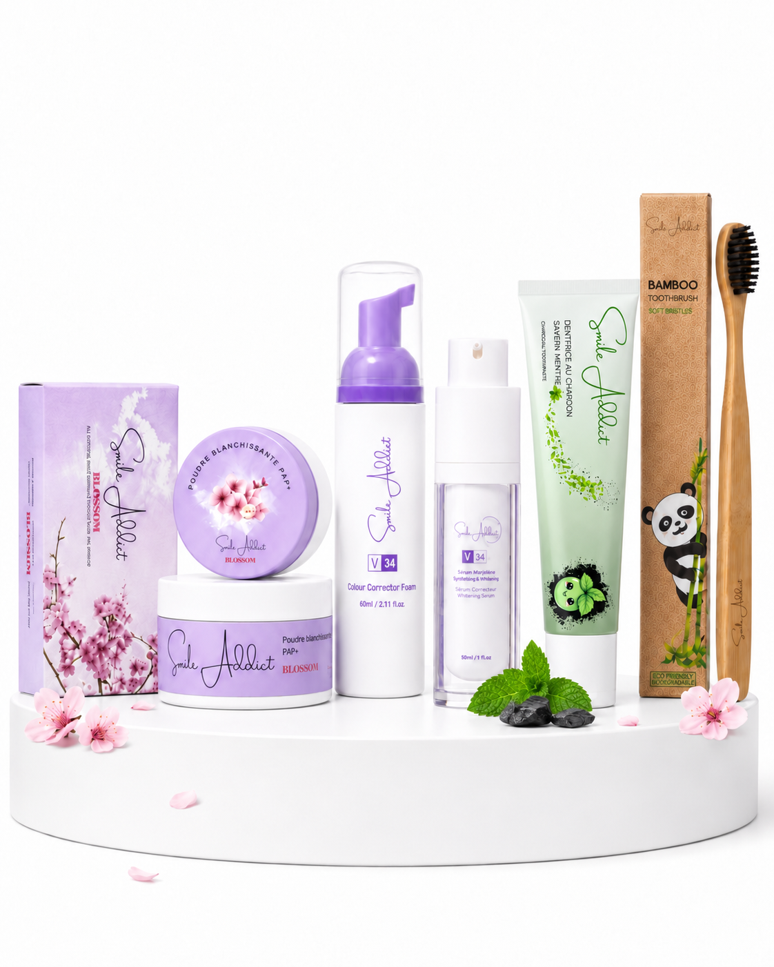 Pack VIP Coffret Blancheur – 6 Produits PAP+ & V34 Blanchiment Dentaire