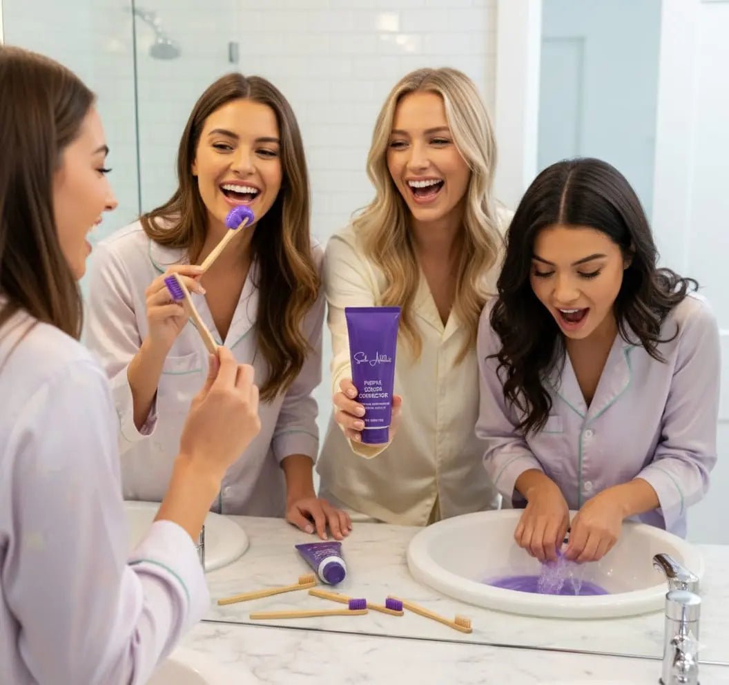 NEW Dentifrice Violet Blanchissant – Big Format 120 G - Blancheur Express - SmileAddict - Smile Addict