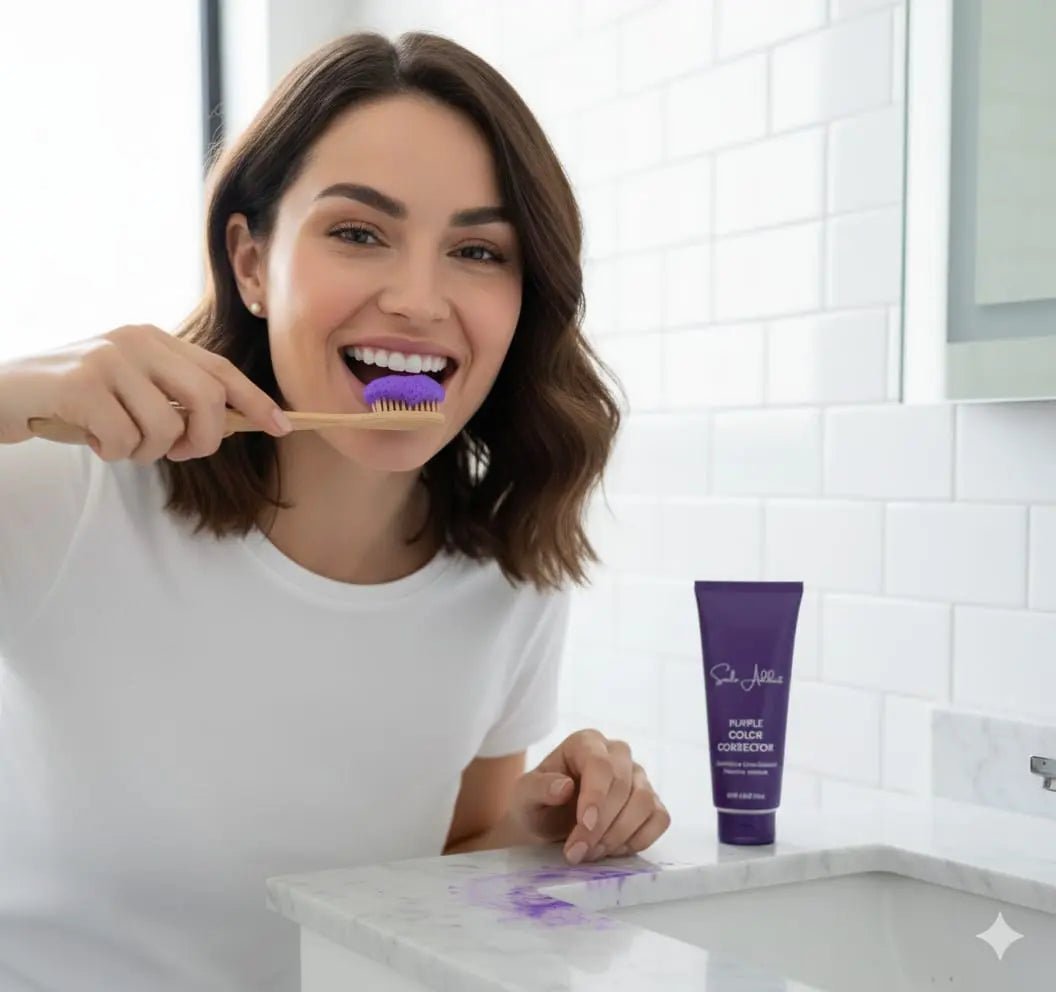 NEW Dentifrice Violet Blanchissant – Big Format 120 G - Blancheur Express - SmileAddict - Smile Addict