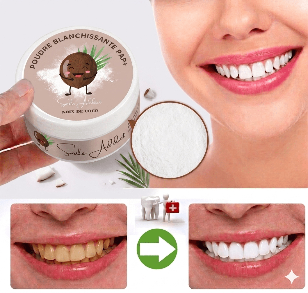 Pack 3 Poudres Blanchissantes PAP+ – Fraise, Coco & Menthe 🌿✨