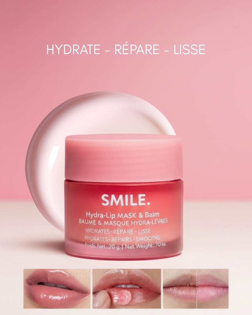 Smile Addict – Duo Soin Lèvres Luxe (Masque Hydra + Gommage) – 60 g - Smile Addict